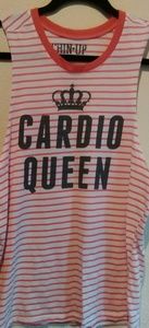 "Cardio Queen" Chin Up Appeal Tank | Sz M